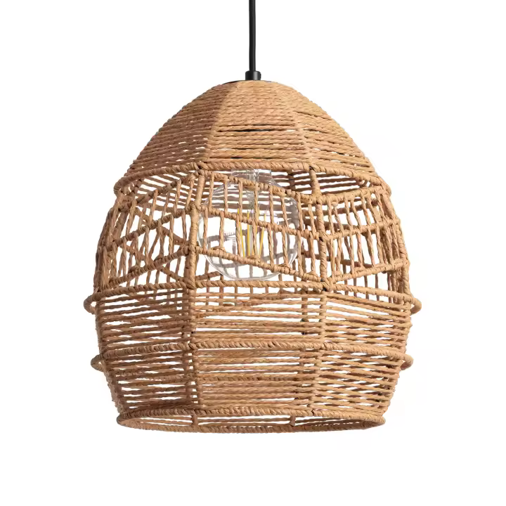 Ledkia Lámpara Colgante Papel Trenzado Beyawo - Diseño Natural y Elegante - 1