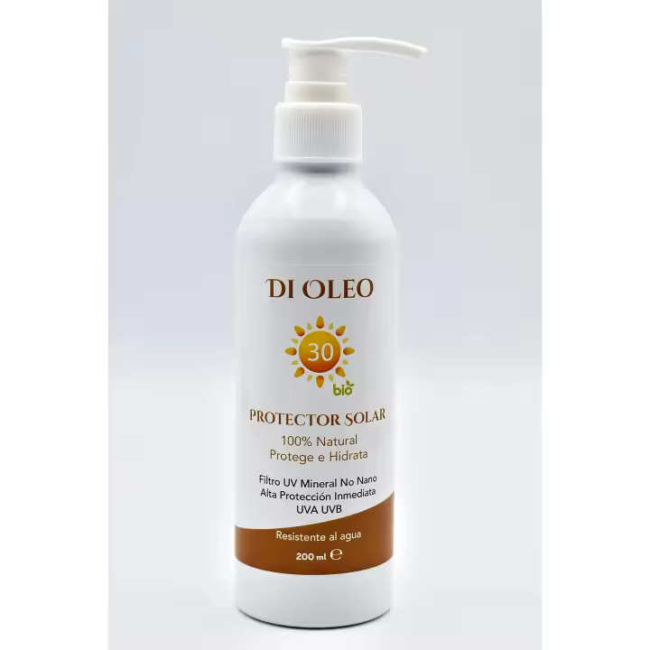 Protector Solar 200ml No Nano - Resistente Al Agua y 100% Natural  Protección Amplia UVA y UVB  Di Oleo - 1