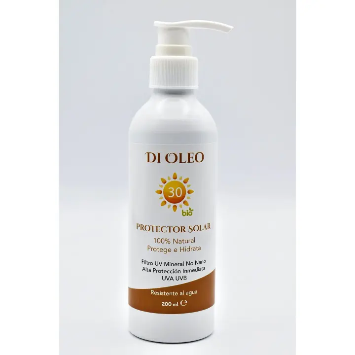 Protector Solar 200ml No Nano - Resistente Al Agua y 100% Natural  Protección Amplia UVA y UVB  Di Oleo - 1