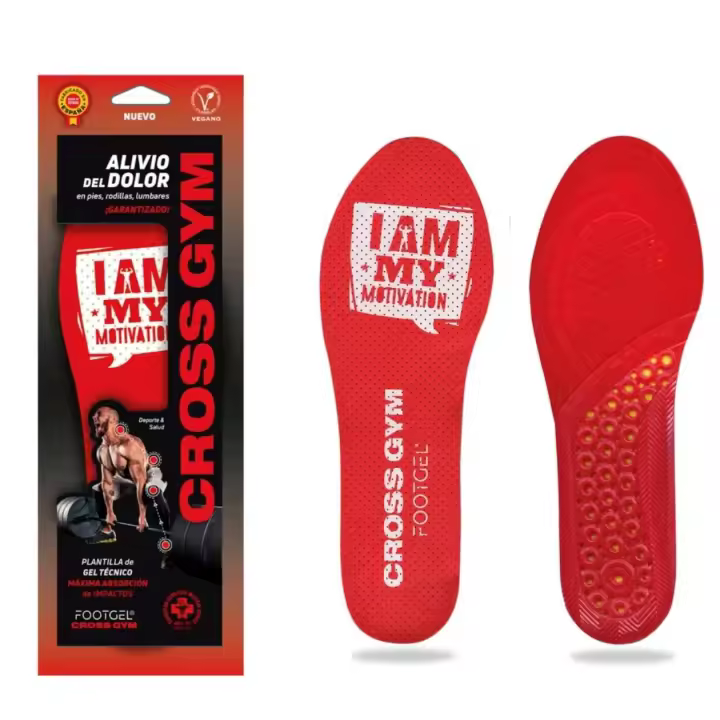 Plantilla Footgel CROSS GYM, indicada para de dolor en pies (incluyendo metatarso y talón), rodillas y zonas lumbares, IDEAL PARA CROSS-FIT, Protege tus articulaciones y aumenta el nivel de tus entrenamientos con el apoyo y confort de esta plantilla - 1