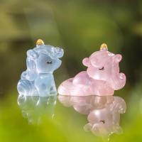 Estatua De Unicornio Miniatura Cartoon Luminosa Decoración Para El Hogar Accesorios De Casa Kawaii Regalos Figura De Resina - details 8