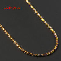 Collar De Cadena De Hilo Clásico Para Hombres Y Mujeres Acero Inoxidable Ancho 2/3/4/5 MM Estilo Figaro Cubano Joyería Moda - details 13