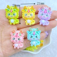 10Pcs Pequeños Dinosaurios De Resina 21*28mm Para Manicura Y Accesorios De Cabello Adornos Planos Serie Lindo Para Borlas - details 0