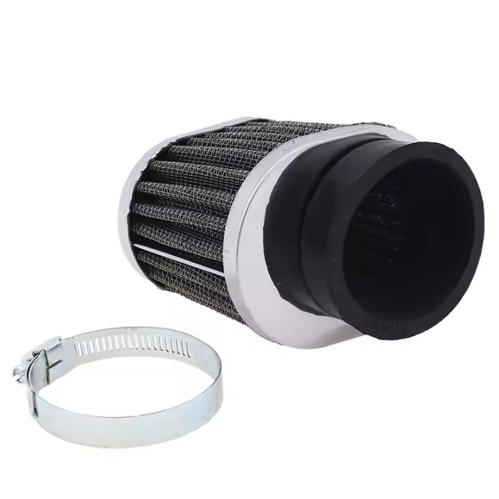 Filtro De Aire Ajustable 50mm Para Motocicleta Moto Scooter ATV Bicicleta De Pista Bicicleta De Montaña Universal Con Tuerca - 1
