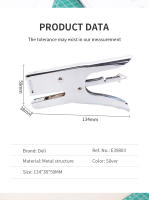 DELI Plier Stapler 24/6 Máquina De Clavos De Metal De Gran Capacidad Para Oficina Herramienta De Encuadernación Tamaño Normal - details 1