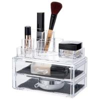 Organizador de Joyas y Maquillaje 3 en 1,Joyero grande, Organizador de Cosméticos con 2 Cajones y Múltiples Compartimentos,  Caja Organizador de Maquillaje y Jollas apilable con 3 plantas - details 0