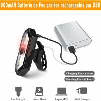 SSITO Señal de Giro y Luz Trasera para Bicicleta - Efectos de Sonido, Remote Control Inalámbrico - details 3