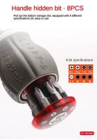 Destornillador Ratchet Multifuncional 8-en-1 Ajustable a 180 Grados Para Mantenimiento Doméstico Mini Con Mango Y Acero De Aluminio Magnético - details 4