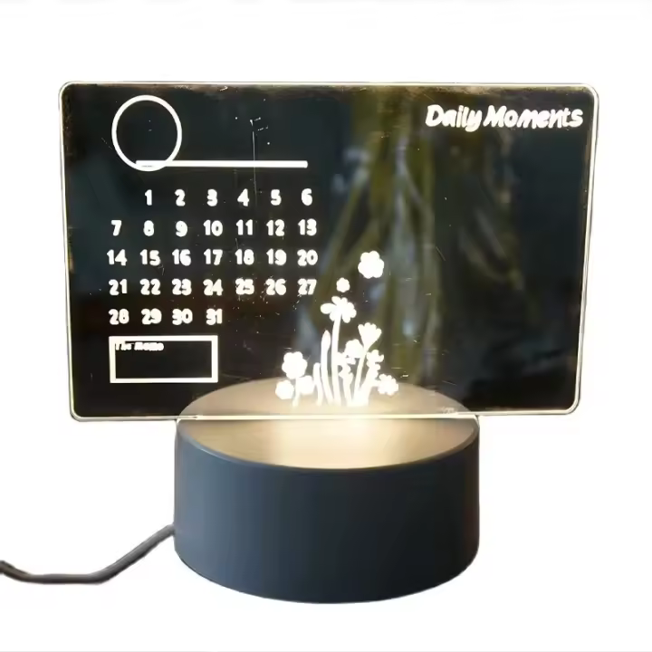 Tablero De Notas LED Con Luz Nocturna USB Regalo Para Niños Novia Decoración Luz Nocturna Rectangular Incluye Pluma - 1
