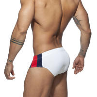 Bragas De Natación Para Hombre Moda Verano 2023 Estilo Low Waist Splicing Bikini Deportivo Para Playa Y Surf Material Poliéster Y Spandex - details 3