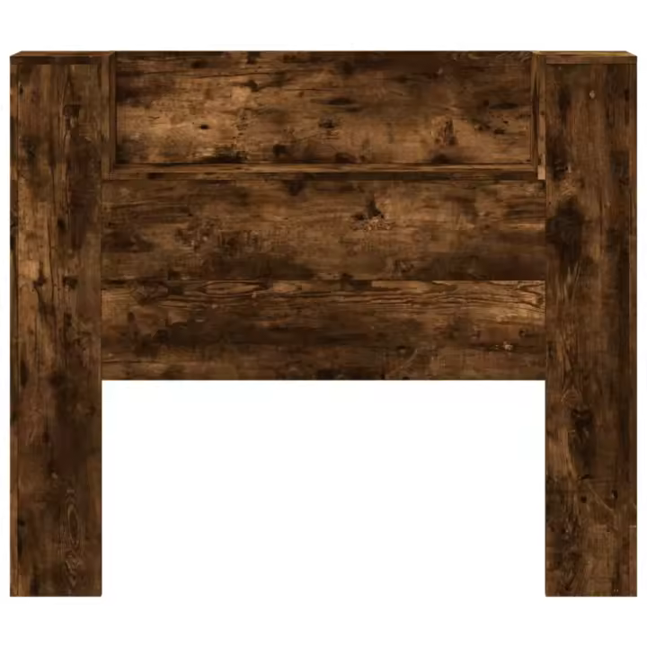 vidaXL Cabecero de cama con luz LED roble ahumado 120x16,5x103,5 cm - 1