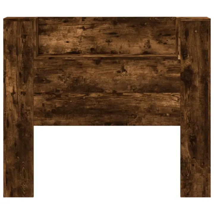 vidaXL Cabecero de cama con luz LED roble ahumado 120x16,5x103,5 cm - 1