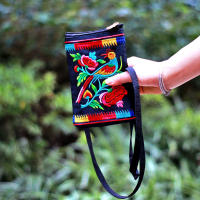 Bolso Bandolera De Estilo Étnico Vintage Para Mujer Con Bordado Pequeño Monedero Y Bolsillo Para Teléfono Móvil De 6.1 Pulgadas - details 6
