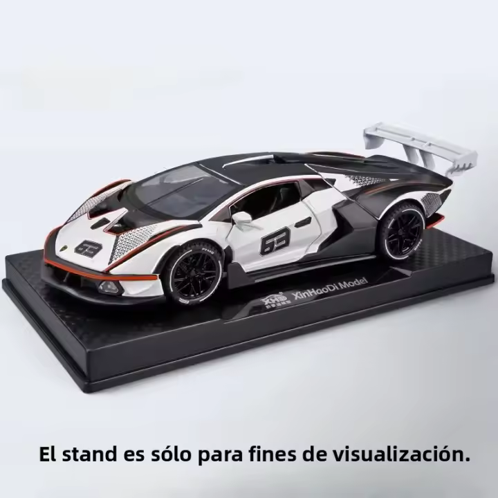 Modelo a Escala 1:32 Lambor SCV12 En Metal Con Luz Y Sonido Función Retroceso Juguete Deportivo Para Niños Regalos - 1