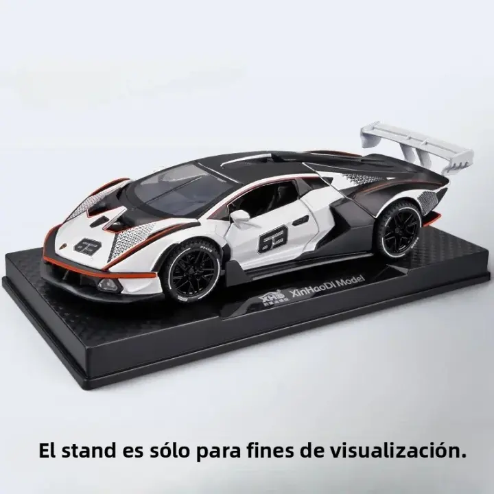 Modelo a Escala 1:32 Lambor SCV12 En Metal Con Luz Y Sonido Función Retroceso Juguete Deportivo Para Niños Regalos - 1