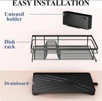 Escurreplatos de Acero Inoxidable con Soporte Extraíble y Gran Capacidad de Secado - Herramienta de Cocina para Organizar y Secar Platos y Utensilios - details 2