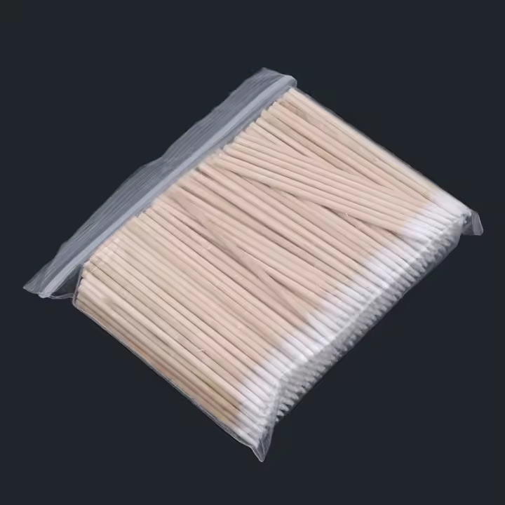 Cepillos Micro Limpieza De Oído Desechables De Algodón Y Madera Para Extensión De Pestañas Y Eliminación De Pegamento - 1