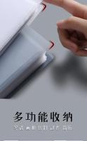 Carpeta Transparente De Colores A4 Grande Capacidad Impermeable Y Antipolvo Organizador De Documentos Para Estudiantes Soporte De Hojas De Prueba - details 8