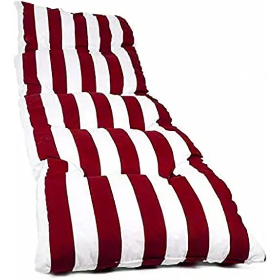 REINO MANSIDI SL Cojín Tumbona 180x55x8cm Diseños Variados Raya Roja - 1