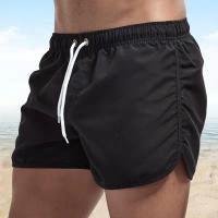 Shorts De Natación Para Hombres Quick Dry Con Cinturón Ajustable Y Bolsillos Conjunto De Baño Transpirable Para Surf Y Playa Verano - details 11