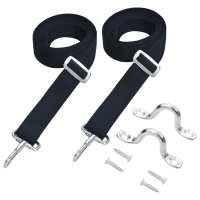 vidaXL Correas para toldo bimini 2 unidades tela y acero inoxidable - details 0