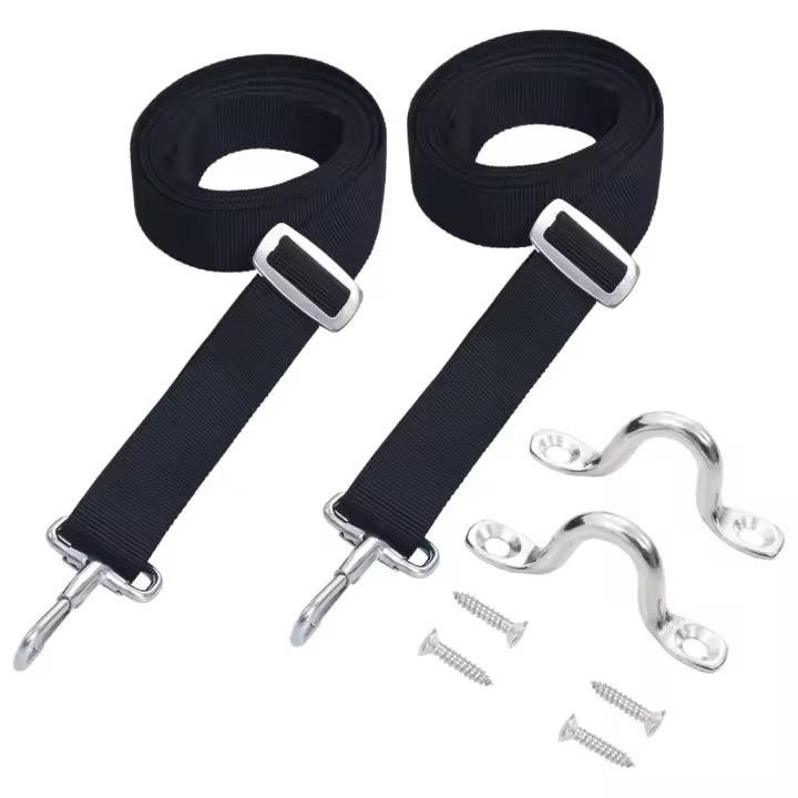 vidaXL Correas para toldo bimini 2 unidades tela y acero inoxidable - 1