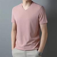 Camiseta Hombre Verano 2024 Cuello V Corta Transpirable Con Capucha Top Casual De Poliéster Para Primavera Y Verano - details 15