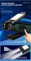 Linterna Frontal LED COB Recargable Con Doble Fuente De Iluminación Luz Roja De Emergencia Para Exteriores Con Clip Para Gorra Resistente Al Agua - details 11