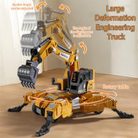 Juguete De Excavadora Y Grúa Transformable De Aleación De Latón Y Plástico Para Niños Vehículo De Inercia Para Regalo - details 0