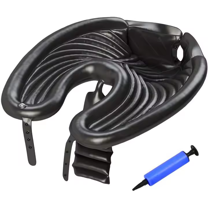 Fregadero de pelo inflable portátil para ancianos, discapacitados, embarazadas, con una cama, en cama, discapacitados para lavar el cabello en la cama en casa (con bomba) - 1