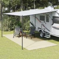 vidaXL Alfombrilla de camping 5x2,5 m Color Azul,  Crema,  Antracita y mas - details 1