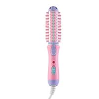 Herramientas de cerámica eléctricas del pelo del hierro que se rizo para lisar sistemas cosméticos Cepillo redondo calentado del anticalor del cepillo del curling mini para el pelo corto - details 4