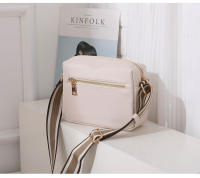 Bolso De Hombro Para Mujer En Cuero Sólido Con Correa Ancha De Tela Bolso Cruzado De Moda Con Cierre De Cremallera Bolsa De Mano Versátil - details 17