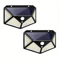 Iluminación Solar Exterior 100LEDs Luz De Pared Para Jardín Y Patio Iluminación Guida Del Hogar Super Brillante Instalación Auto-Contenida - details 8