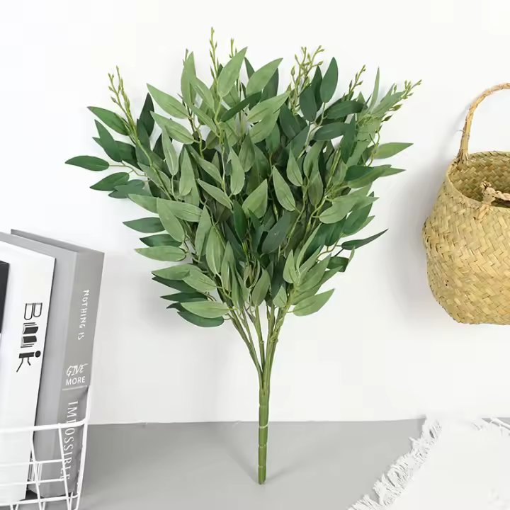 Arbusto Artificial De Sauce Con Hojas Verdes Falsas Para Decoración De Mesa De Bodas Y Fiestas Jungle DIY Plantas Silken - 1