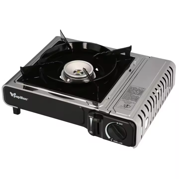 Cocina Gas Inoxidable A Cartucho Con Maletin, Cocina Portatil, Cartuchos Gas 230 gramos. Certificacion EN 17476/2021 - 1