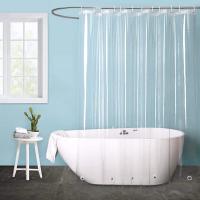 Cortina de ducha transparente con ganchos, forro impermeable, moho, PEVA, decoración de baño para el hogar - details 2
