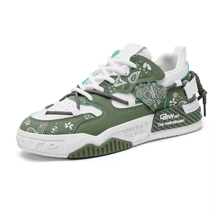 Zapatos Casuales Para Hombre Con Suela Gruesa Cuatro Estaciones Zapatos De Caminar Al Aire Libre Suaves Zapatos Planos Juveniles Moda Deportiva Zapatillas De Plataforma - 1