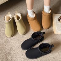 Botas De Plataforma Ultra Mini De Cuero Para Mujer Invierno Botines De Piel Acolchados Botas De Lujo Con Tacón Medio Y Cierre SLIP-ON - details 10