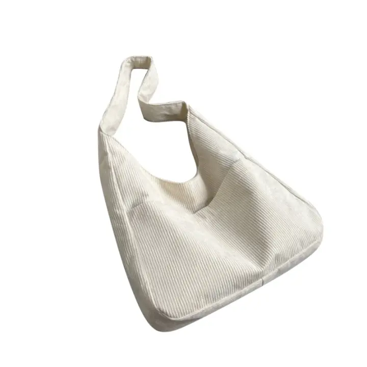 Bolso De Hombro Para Mujer En Tela De Corduroy Sólido 2023 Bolso De Mano Diseñador Casual Bolso Armpit Trend Para Mujer - 1