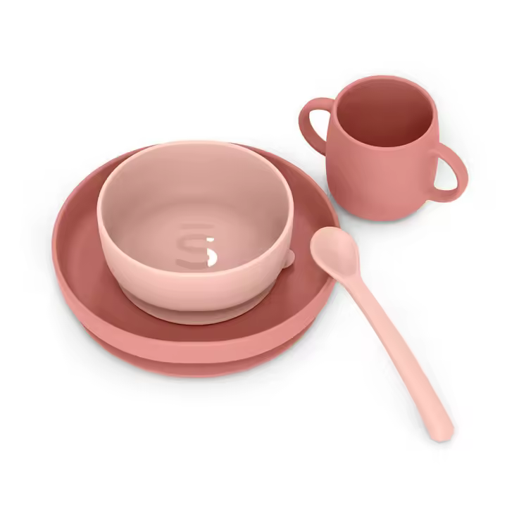 Suavinex Vajilla Silicona Infantil Soft Colour Rosa 209637 - 1