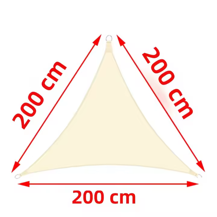 Sail Shade Triangular Impermeable Para Jardín Patio Teléfono De Poliéster Para Baño De Agua Camping Y Senderismo Canopy De Sombra - 1