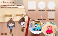 Tablero De Fusibles De Plástico Transparente De 5mm Con Pegatinas Y Tijeras De Blanco Para DIY Joyería Y Artesanía - details 1