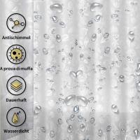 Cortinas de ducha, cortina para baño, cortinas de tela impermeable gruesa, impermeable y a prueba de moho tela baño Curtain-180x200 cm (Seashell) - details 1
