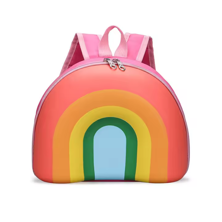Mochila Infantil Arcoíris 2023 Versión Coreana Para Niños Y Niñas De 3 a 5 Años Mochila De Escuela Suave Con Bolsillos Y Cierre De Cremallera - 1