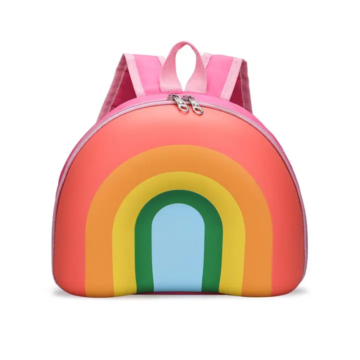 Mochila Infantil Arcoíris 2023 Versión Coreana Para Niños Y Niñas De 3 a 5 Años Mochila De Escuela Suave Con Bolsillos Y Cierre De Cremallera - 1