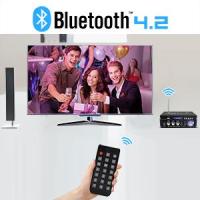 Sunbuck Amplificador Audio, 110V Amplificador HiFi Bluetooth, Receptor de Audio de Potencia de Sonido de Doble Canal de 180 W con USB, Tarjeta SD, Radio FM para Altavoces domésticos (AS-29BU) - details 4