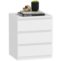 HOMCOM Cómoda Cajones con Cierre Suave, Cómoda Dormitorio, Cajonera para Salón, Oficina, Estilo Moderno, Blanco - details 0