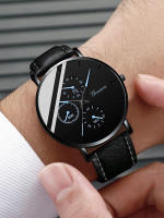 Set De 5 Relojes Deportivos Para Hombre Moda Negocios Cuarzo Reloj De Pulsera Lujo Correa De Cuero Reloj Casual Para Hombres - details 2