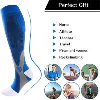 Calcetines De Compresión Para Hombres Y Mujeres Antifatiga Alivio Del Dolor 20-30 Mmhg Negro Calcetines Deportivos Ajustables - details 8